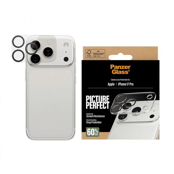 Folie de protectie Camera Spate PanzerGlass PicturePerfect pentru Apple iPhone 18 Pro / 17 Pro, Sticla Securizata, Transparenta