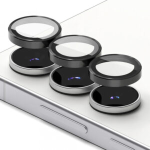 Folie de protectie Camera Spate Ringke pentru Samsung Galaxy S25 FE, Sticla Securizata, Set 2 bucati, Neagra