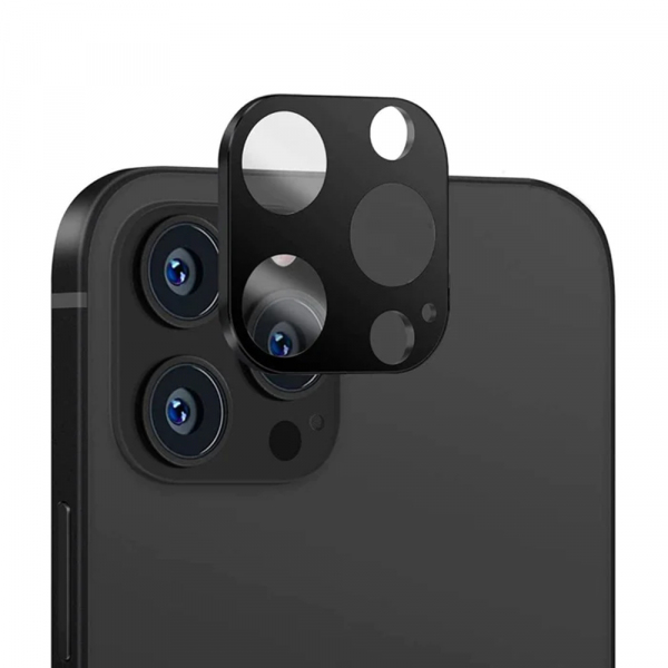 Folie de protectie Camera Spate Techsuit pentru Apple iPhone 12 Pro, Sticla Securizata, Neagra