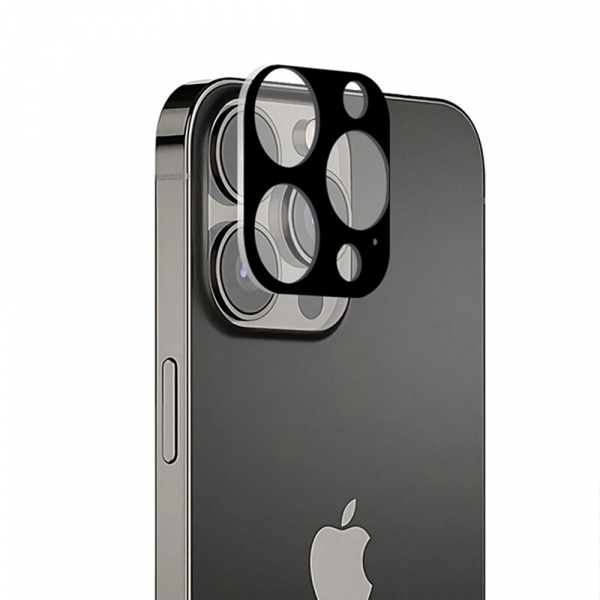 Folie de protectie Camera Spate Techsuit pentru Apple iPhone 13 Pro Max / 13 Pro, Sticla Securizata, Neagra