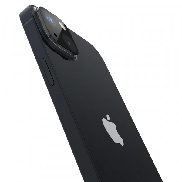 Folie de protectie Camera Spate Techsuit pentru Apple iPhone 14 Plus / 14, Sticla Securizata, Neagra