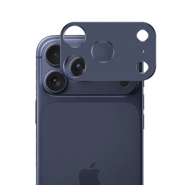 Folie de protectie Camera Spate Techsuit pentru Apple iPhone 18 Pro / 17 Pro, Sticla Securizata, Albastra Inchis