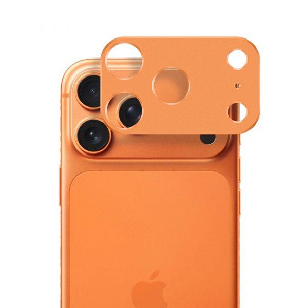 Folie de protectie Camera Spate Techsuit pentru Apple iPhone 18 Pro / 17 Pro, Sticla Securizata, Portocalie