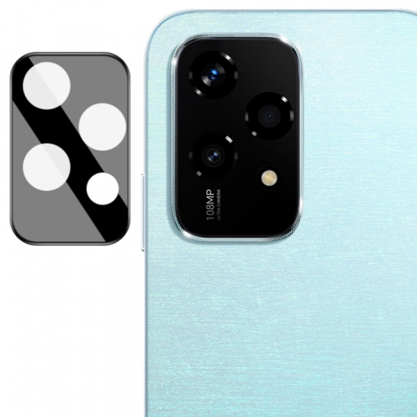 Folie de protectie Camera Spate Techsuit pentru Honor 200 Lite, Sticla Securizata, Neagra