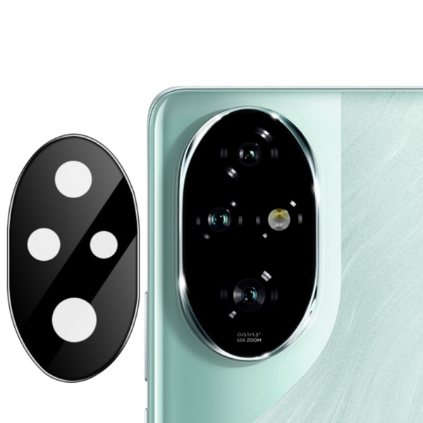 Folie de protectie Camera Spate Techsuit pentru Honor 200 Pro, Sticla Securizata, Neagra