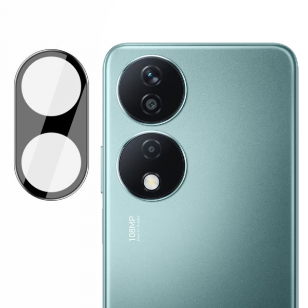 Folie de protectie Camera Spate Techsuit pentru Honor X7b 5G / 90 Smart / X7b 4G, Sticla Securizata, Neagra