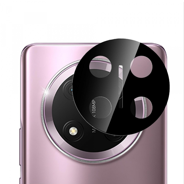 Folie de protectie Camera Spate Techsuit pentru Honor X9c / Magic7 Lite, Sticla Securizata, Neagra