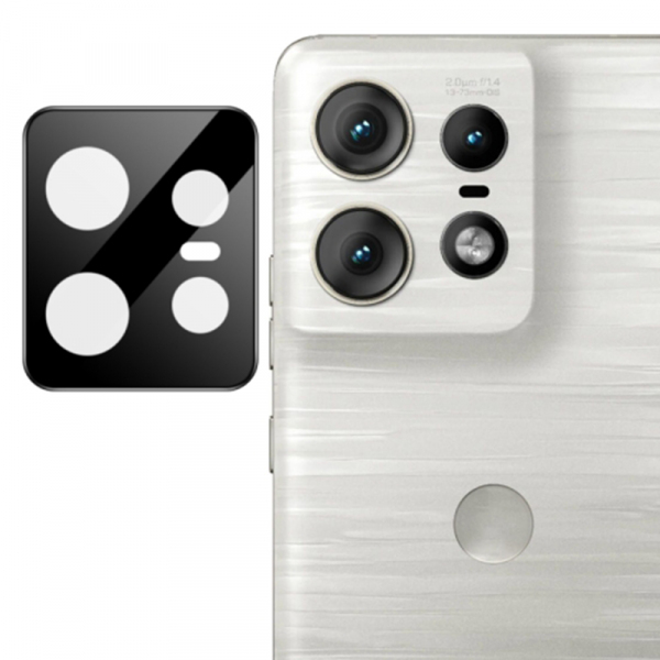 Folie de protectie Camera Spate Techsuit pentru Motorola Edge 50 Pro, Sticla Securizata, Neagra