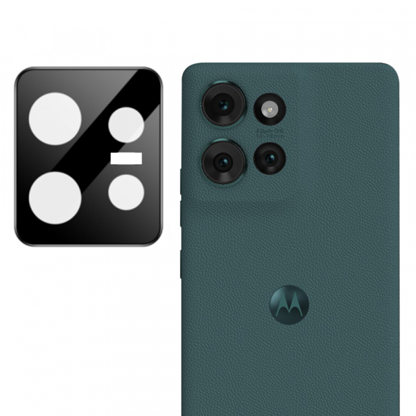 Folie de protectie Camera Spate Techsuit pentru Motorola Edge 50, Sticla Securizata, Neagra