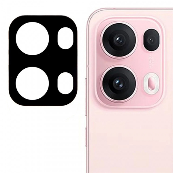 Folie de protectie Camera Spate Techsuit pentru Oppo Reno13 Pro, Sticla Securizata, Neagra