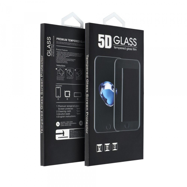 Folie de protectie Ecran OEM pentru Apple iPhone 15 / iPhone 16, Sticla Securizata, Full Glue, 5D, Neagra