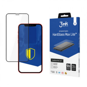 Folie de protectie Ecran 3MK HardGlass Max Lite pentru Apple iPhone 12 mini, Sticla Securizata, Full Glue, Neagra