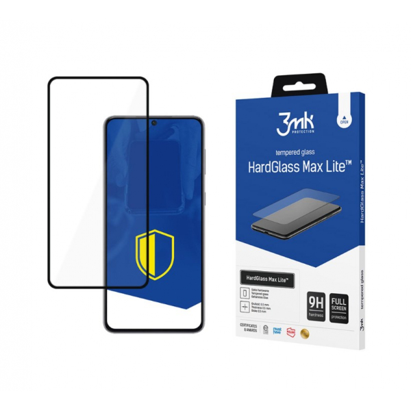 Folie de protectie Ecran 3MK HardGlass Max Lite pentru Samsung Galaxy S21+ 5G G996, Sticla Securizata, Full Glue, Neagra