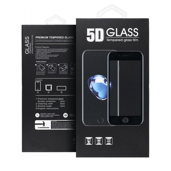 Folie de protectie Ecran OEM pentru Samsung Galaxy S25+ S936, Sticla Securizata, Full Glue, 5D, Neagra