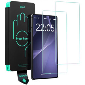 Folie de protectie Ecran ESR pentru Samsung Galaxy S25 Ultra S938, Sticla Securizata, Full Glue, Set 2 bucati