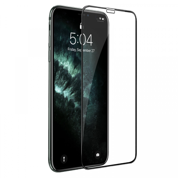 Folie de protectie Ecran HOCO G16 pentru Apple iPhone 11 / XR, Sticla Securizata, Full Glue, 5D, Neagra