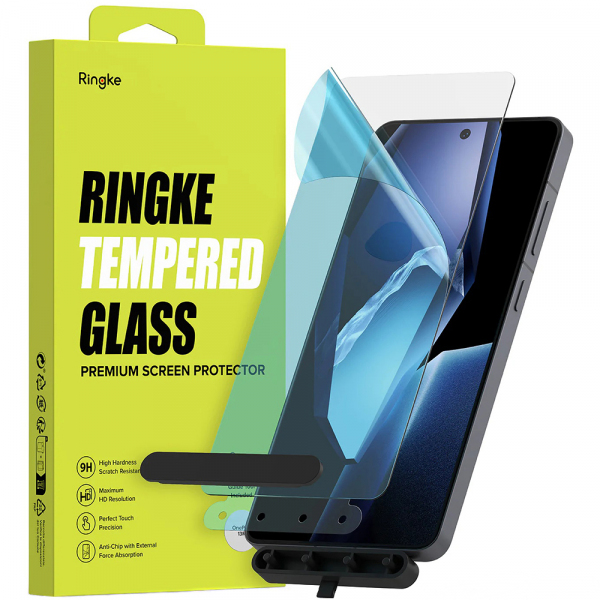 Folie de protectie Ecran Ringke pentru OnePlus 13R, Sticla Securizata, Full Glue, Set 2 bucati