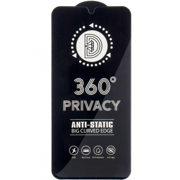 Folie de protectie Ecran Privacy OEM 360 pentru Apple iPhone 17 / 16 Pro, Sticla Securizata, Full Glue