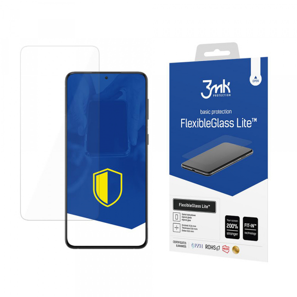 Folie de protectie Ecran 3MK FlexibleGlass Lite pentru Samsung Galaxy S21 5G G991, Sticla Flexibila, Full Glue