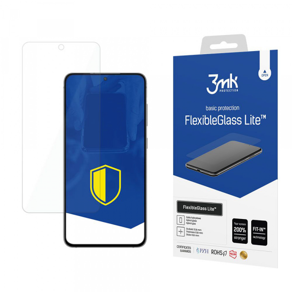 Folie de protectie Ecran 3MK FlexibleGlass Lite pentru Samsung Galaxy S21 FE 5G G990, Sticla Flexibila, Full Glue