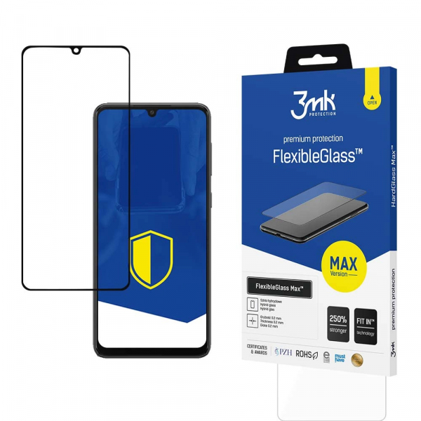 Folie de protectie Ecran 3MK FlexibleGlass Max pentru Samsung Galaxy A33 5G A336, Sticla Flexibila, Full Glue, Neagra