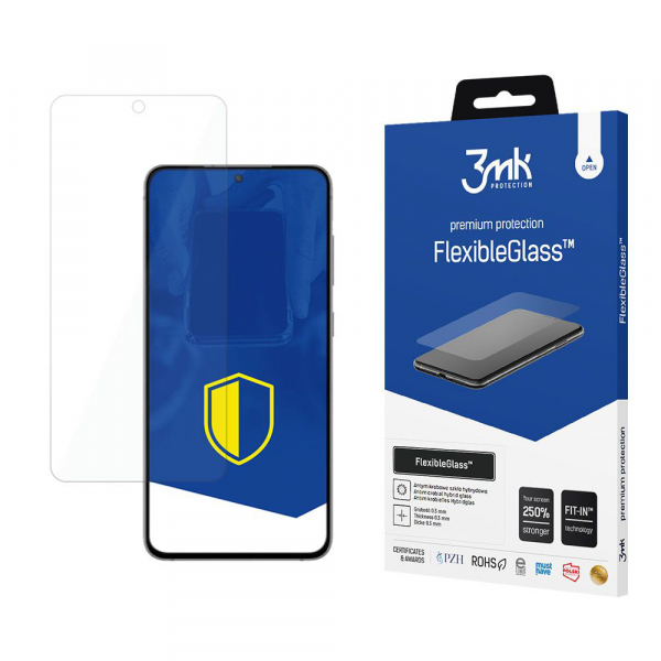 Folie de protectie Ecran 3MK FlexibleGlass pentru Samsung Galaxy S21 FE 5G G990, Sticla Flexibila, Full Glue