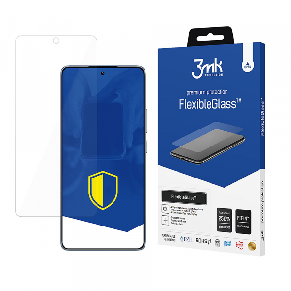 Folie de protectie Ecran 3MK FlexibleGlass pentru Xiaomi 14T Pro / 14T, Sticla Flexibila, Full Glue