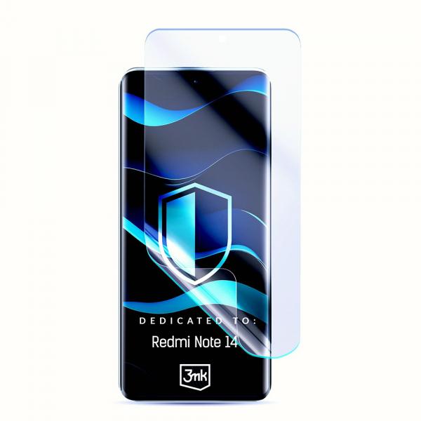 Folie de protectie Ecran 3MK FlexibleGlass pentru Xiaomi Redmi Note 14 4G (Standard), Sticla Flexibila, Full Glue