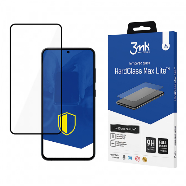 Folie de protectie Ecran 3MK HardGlass Max Lite pentru Samsung Galaxy S25 S931, Sticla Securizata, Full Glue, Neagra