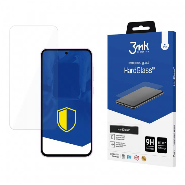 Folie de protectie Ecran 3MK HardGlass pentru Samsung Galaxy A55 5G A556 / A35 5G A356, Sticla Securizata, Full Glue