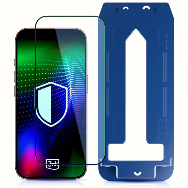 Folie de protectie Ecran 3MK Hardy Ultra pentru Apple 17 Pro Max, Sticla Securizata, Full Glue, Neagra