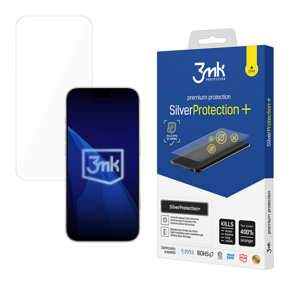Folie de protectie Ecran 3MK Silver Protect+ pentru Apple iPhone 17, Plastic