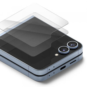 Folie de protectie Ecran Exterior Ringke Cover Display pentru Samsung Galaxy Z Flip6 F741, Sticla Securizata, AB Ultra Glue, Set 2 bucati