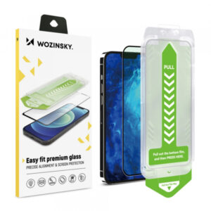 Folie de protectie Ecran WZK Premium pentru Apple iPhone 14 Plus, Sticla Securizata, Full Glue, Neagra