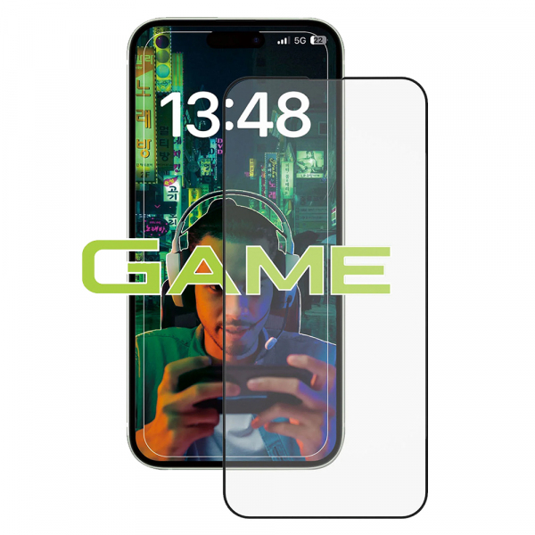 Folie de protectie Ecran Anank Anti-Fingerprint pentru Apple iPhone 14 Pro Max, Sticla Securizata, Full Glue, 2.5D, Neagra