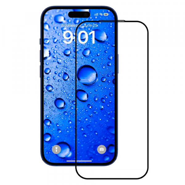 Folie de protectie Ecran Anank pentru Apple 17 Pro Max, Sticla Securizata, Full Glue, 2.5D, Neagra