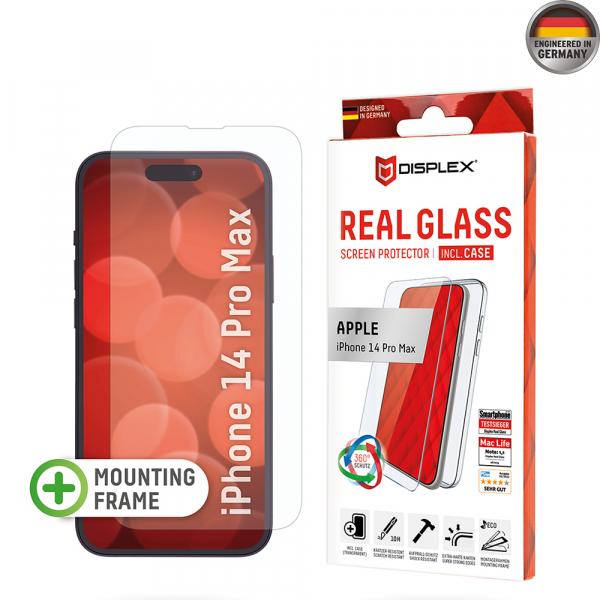 Folie de protectie Ecran Displex Premium pentru Apple iPhone 14 Pro Max, Sticla Securizata, Full Glue
