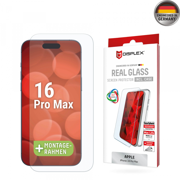 Folie de protectie Ecran Displex Premium pentru Apple iPhone 16 Pro Max, Sticla Securizata, Full Glue