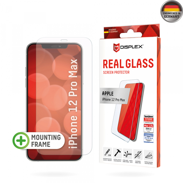 Folie de protectie Ecran Displex Real Glass pentru Apple iPhone 12 Pro Max, Sticla Securizata, Full Glue