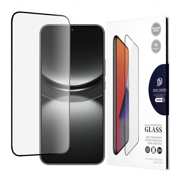 Folie de protectie Ecran DUX DUCIS pentru Huawei nova 12, Sticla Securizata, Edge Glue, Neagra