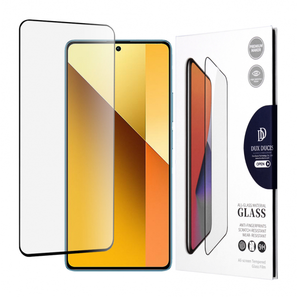 Folie de protectie Ecran DUX DUCIS pentru Xiaomi Redmi Note 13 4G / Note 13 Pro 4G / Note 13 5G, Sticla Securizata, Full Glue, Neagra