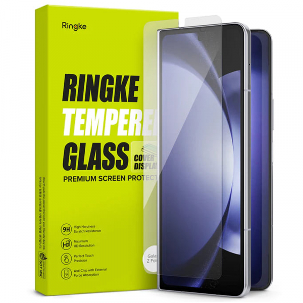 Folie de protectie Ecran Exterior Ringke Cover Display pentru Samsung Galaxy Z Fold5 F946, Sticla Securizata, Full Glue