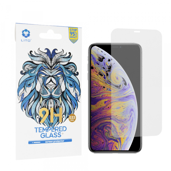 Folie de protectie Ecran Lito Classic pentru Apple iPhone 11 Pro Max / XS Max, Sticla Securizata, Full Glue, 2.5D
