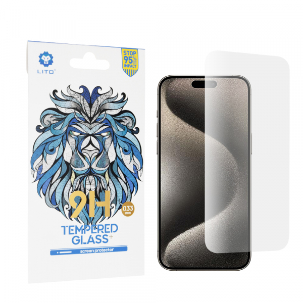 Folie de protectie Ecran Lito Classic pentru Apple iPhone 15 Pro Max, Sticla Securizata, Full Glue, 2.5D