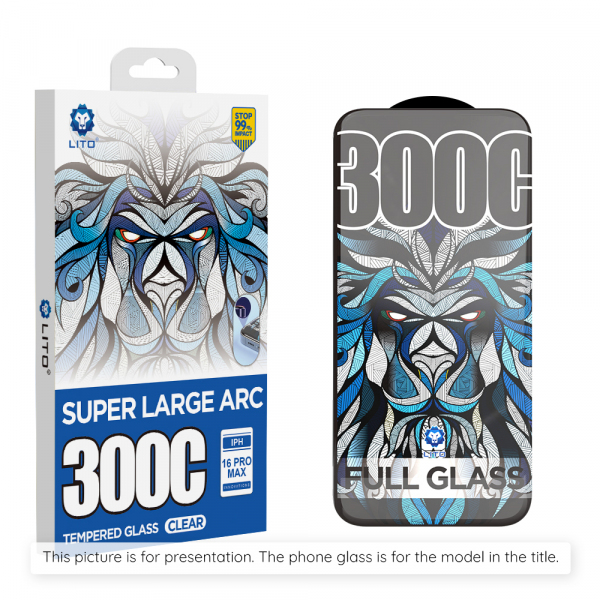 Folie de protectie Ecran Lito D+ Max 300C pentru Apple iPhone 18 Pro Max / 17 Pro Max, Sticla Securizata, Full Glue