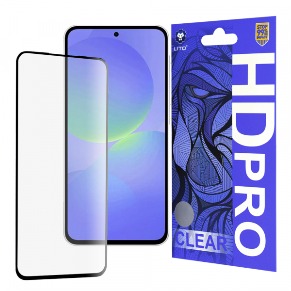 Folie de protectie Ecran Lito HD Pro Clear pentru Samsung Galaxy A36 A366, Sticla Securizata, Full Glue, Neagra