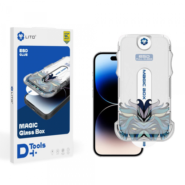 Folie de protectie Ecran Lito Magic Glass Box D+ Tools pentru Apple iPhone 12 Pro Max, Sticla Securizata, Full Glue