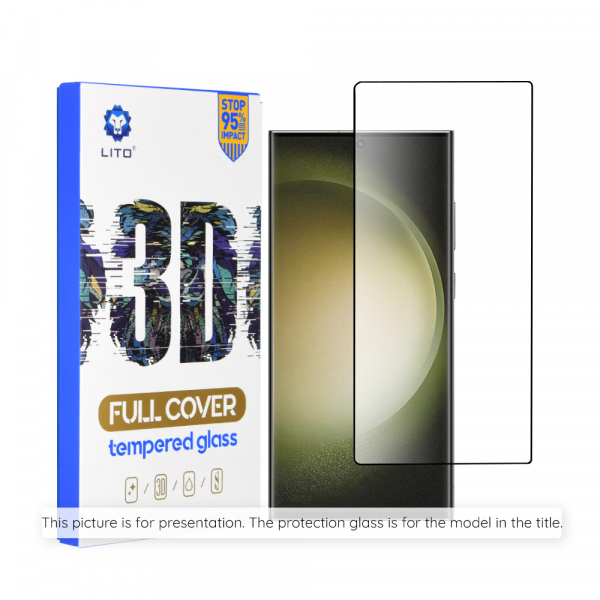Folie de protectie Ecran Lito pentru Samsung Galaxy S25 S931 / S24 S921, Sticla Securizata, Full Glue, 3D, Neagra