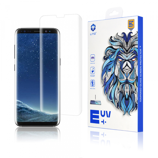 Folie de protectie Ecran Lito pentru Samsung Galaxy S9 G960 / S8 G950, Sticla Securizata, UV Glue, 3D
