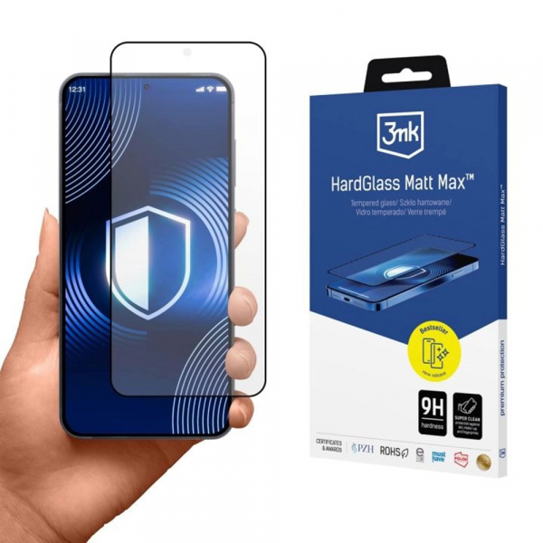 Folie de protectie Ecran Matte 3MK Max pentru Samsung Galaxy S26 S942, Sticla Securizata, Full Glue, Neagra